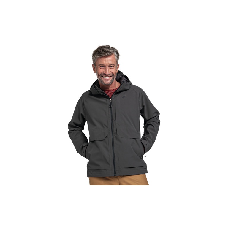 Schöffel Trekking-Wanderjacke Lausanne (wasser- und winddicht) asphaltgrau Herren